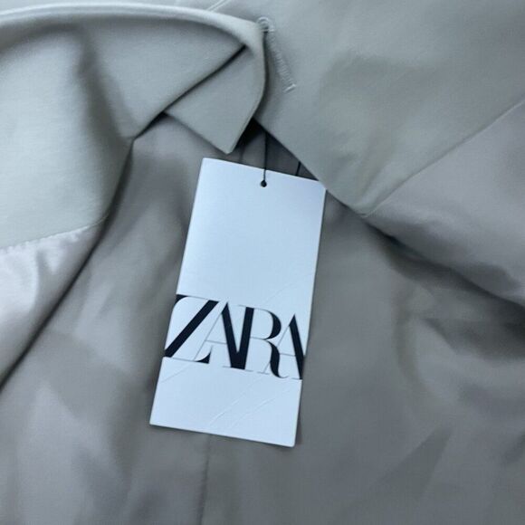 Zara Mens Suit Coat Blazer Jacket Khaki Tan EU 54 US 44 Slim Fit 1564/100 NWT - Picture 4 of 9